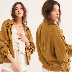 FP Linen Embroidered Slouchy Jacket Jayde